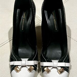 Brazilian black and White JORGE BISCHOFF Women's Shoes